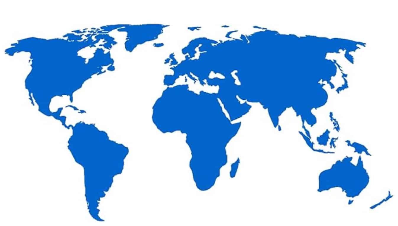 Weltkarte, die die internationale Projektarbeit von ST&C veranschaulicht